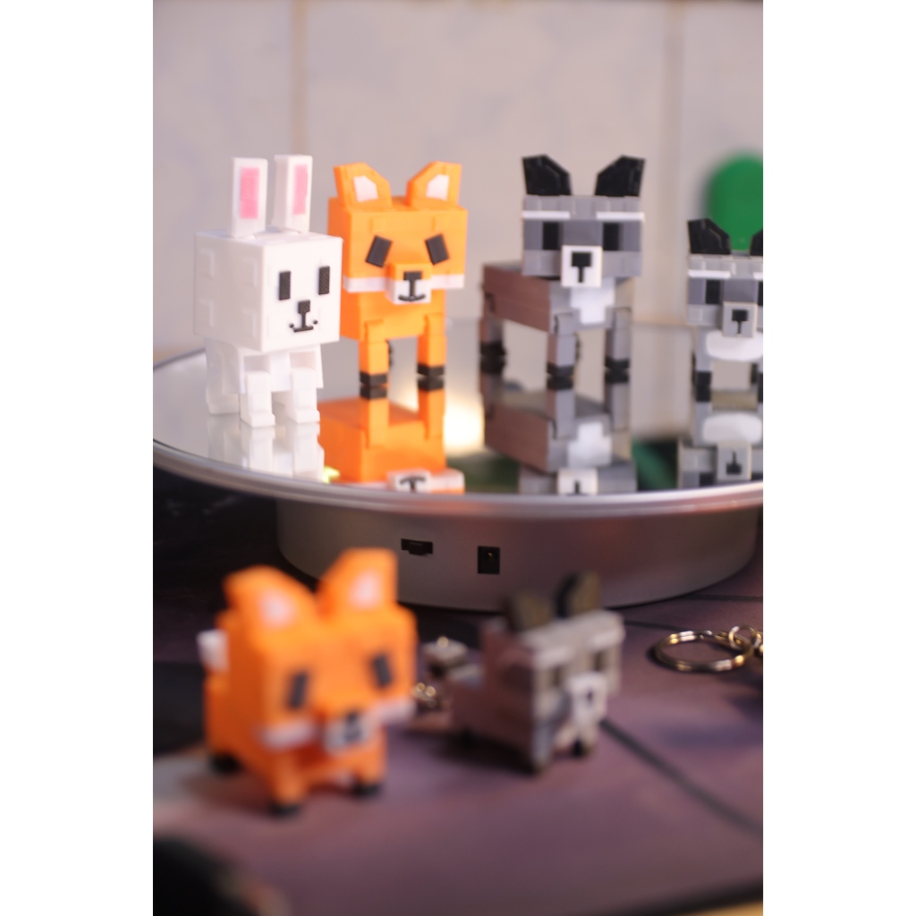 *Lucky box 🌺Đồ chơi roblox Grow A Garden RACCOON, rex fox, cáo trắng (dễ thương, to nhỏ, móc chìa khóa cute) - Đồ trang trí