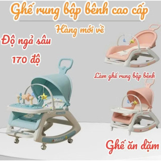  Ghế rung cho bé đa năng - Ghế rung cao cấp  - Ghế rung bập bênh - Ghế ăn - Xe đẩy - Xe kéo cho bé 5in1 