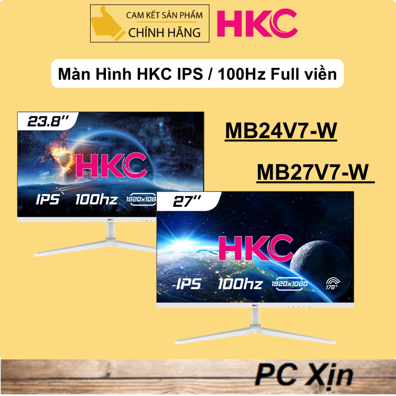Màn hình máy tính HKC MB27V7-W 27inch / MB24V7-W 24 inch Trắng ( IPS, 100Hz) Chính hãng