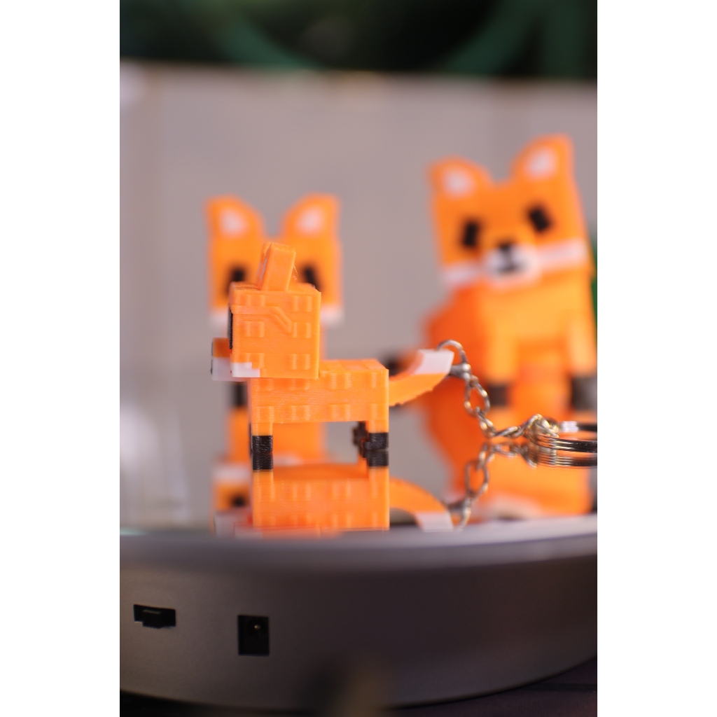 Móc chìa khóa Raccon, rex fox Roblox Grow up garden! - Đồ trang trí