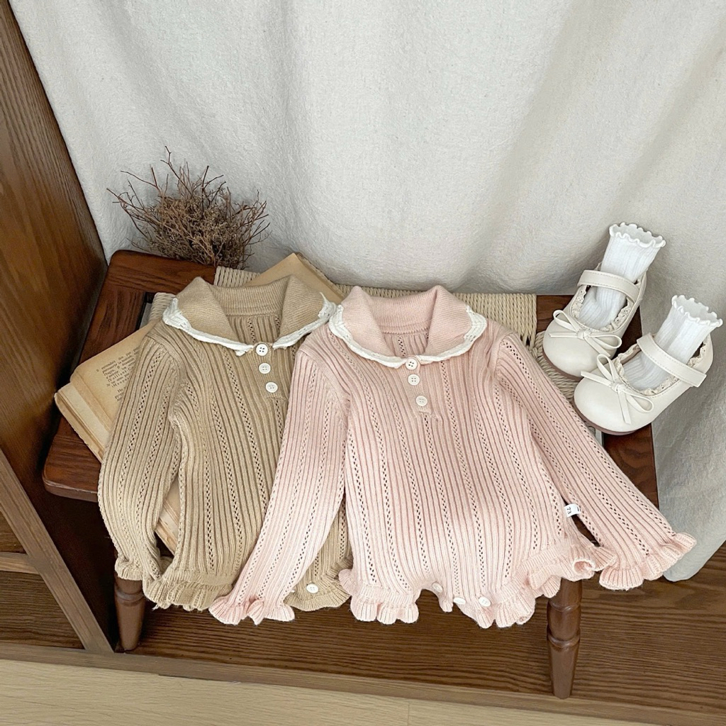 bodysuit cho bé gái, bodysuit len xinh xắn cho bé, suit liền thân cho bé gái