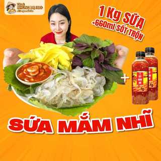  1kg Móng Sứa Thân Sứa Nhung Mẹ Beo - kèm Sốt Mắm Nhĩ hoặc Sốt Thái hoặc Mắm Tôm Đặc Sản Sứa Mắm Nhĩ 
