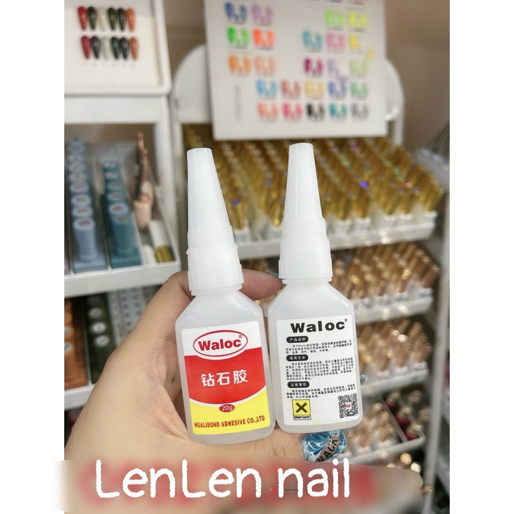 keo dán móng waloc 20ml , khô keo 15ml