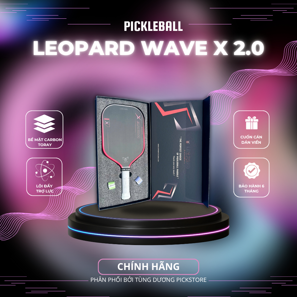 Vợt Pickleball [LEOPARD] WaveX Chính Hãng – Mặt Carbon Toray, Công Thủ Toàn Diện - LeoPard Việt Nam