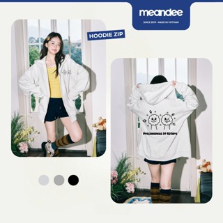 Áo Khoác Hoodie Nam Nữ Meandee Hoodie Zip Nỉ Lót Lông, Bông Dày Form Rộng Màu Đen, Xám Local Brand - KNPON1