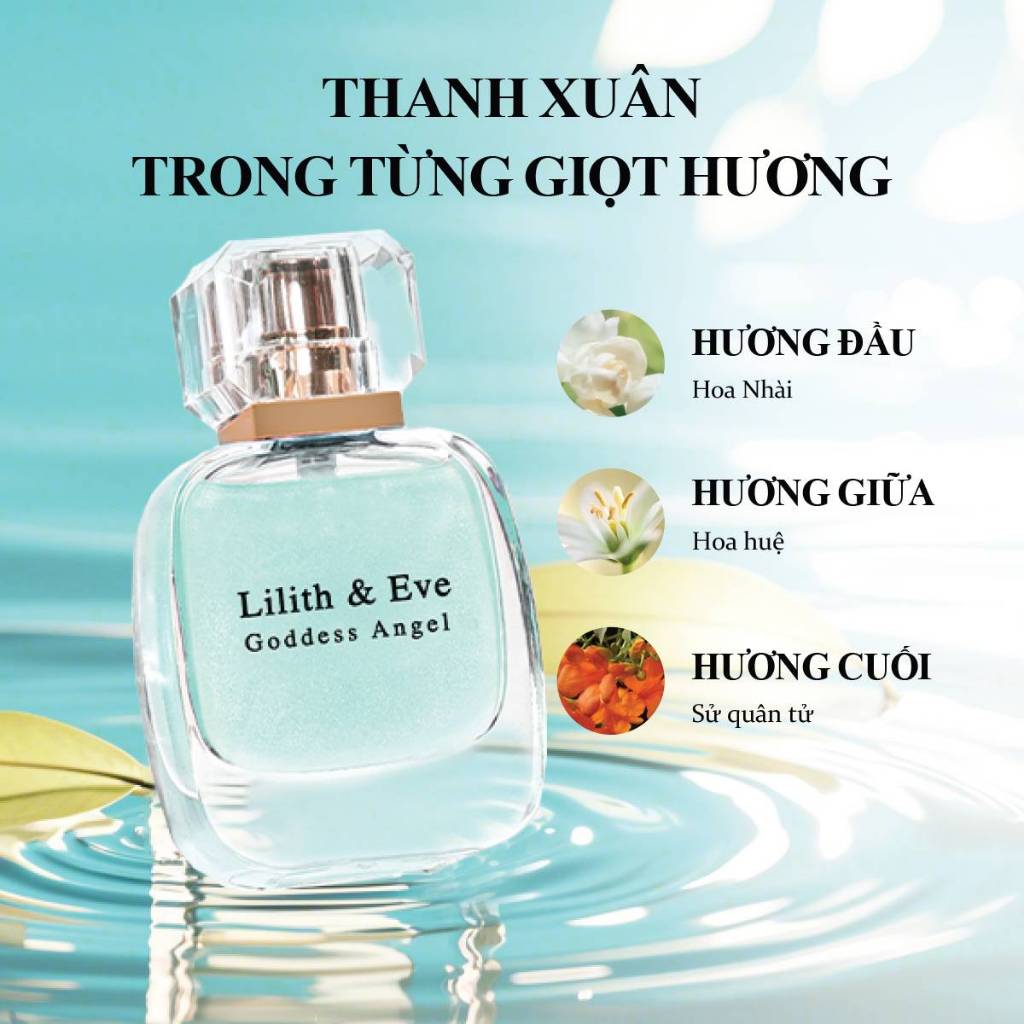 Nước hoa Lilith and Eve Goddess Angel Eau De Parfum 30ml mùi hương ngọt ngào tinh dầu nước hoa lưu hương lâu cho body 5h | BigBuy360 - bigbuy360.vn
