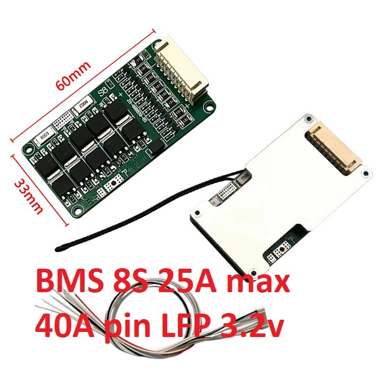 MẠCH 8S 24V 25ACHO PIN XE ĐIỆN PIN 3.7V 3.2V