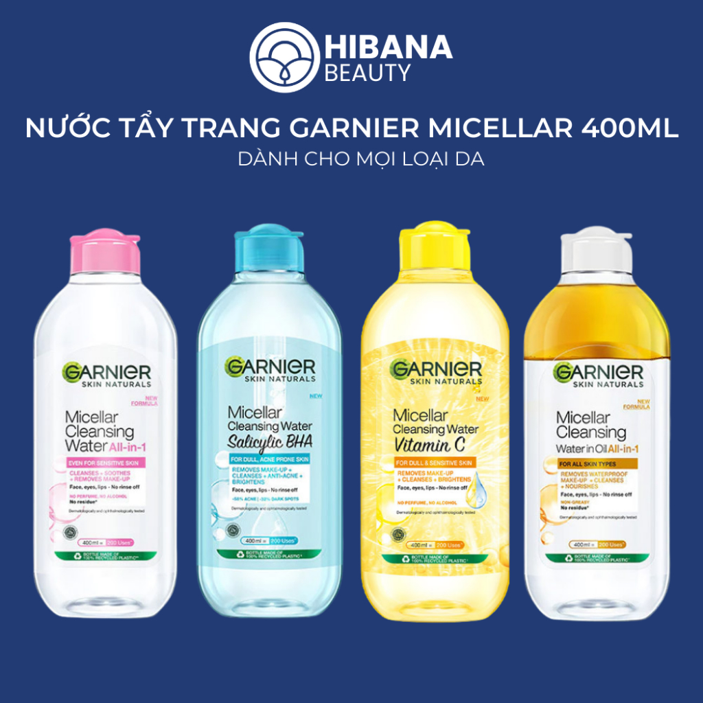  Nước Tẩy Trang Garnier Micellar Cleansing Water Cho Da Nhạy Cảm 400ml 