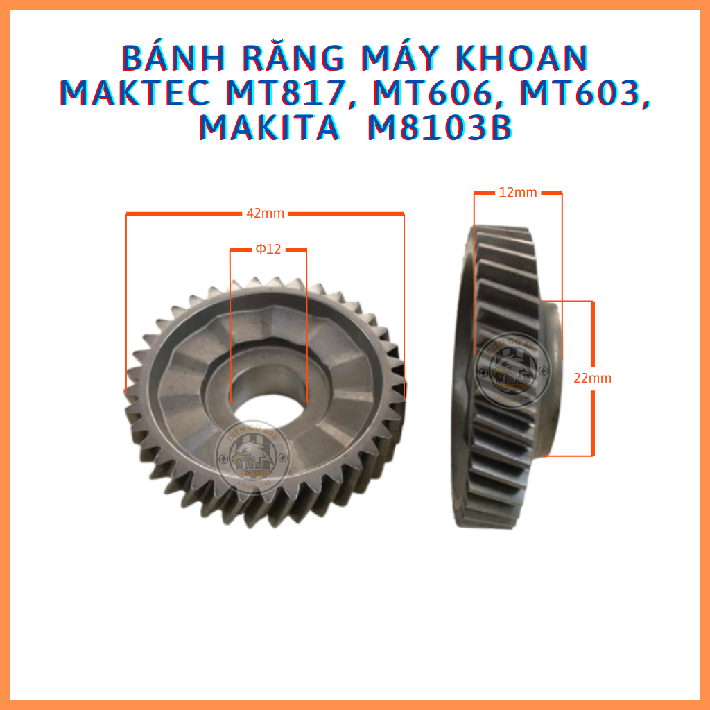 Nhông - Bánh răng khoan MAKITA MT817, M8103B 37 RĂNG (227761-9)