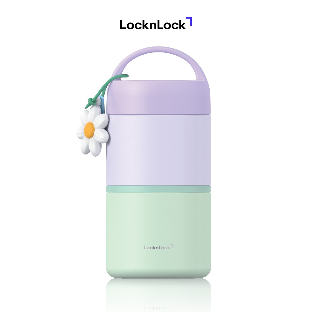Hộp Cơm Giữ Nhiệt 2 Ngăn LocknLock LHC8055VOL 850ml, Hàng Chính Hãng, Kèm Muỗng - JoyMall | BigBuy360 - bigbuy360.vn