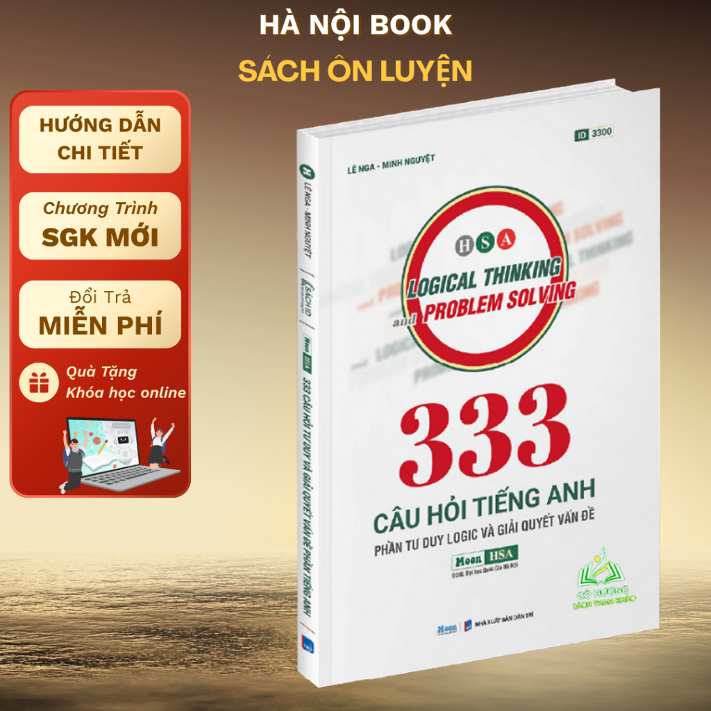 [ HSA 2025 ] - Sách ôn thi ĐGNL Hà Nội  Sổ tay 333 câu hỏi tư duy và giải quyết vấn đề Tiếng anh - M