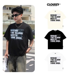Áo thun boxy nam in chữ unisex tay lỡ phông local brand form rộng teen cổ tròn CLOUDZY SOUL