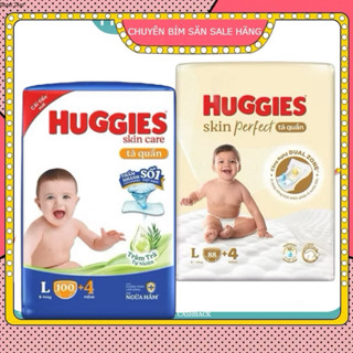 (Sàn trợ giá)Tã/Bỉm quần huggies skin perfect size M106/L88/xl72/xxl64+4, tã quần huggies skin care