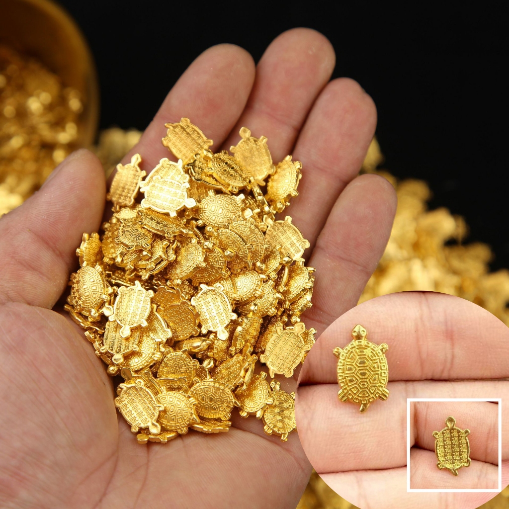 Sỉ Combo 100 Rùa Vàng May Mắn để ví, ốp điện thoại - Rùa Vàng Kim Quy