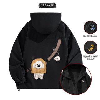 Áo Khoác Gió Nam Nữ Mũ Cao Cấp 2 Lớp By TEEDARK Mã BST Today Kháng Nước Chống Nắng Kiểu Dáng Unisex