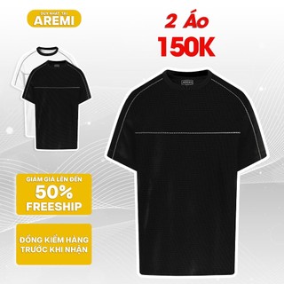    Combo 2 Áo   Áo thun phối viền nam AREMI chất vải cotton cao cấp thoáng mát thiết kế đơn giản trẻ trung 