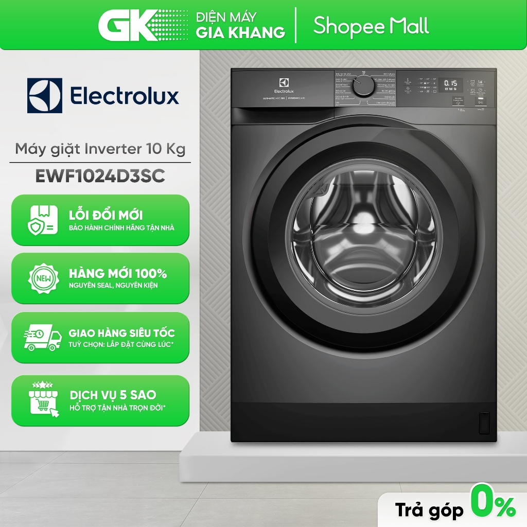 EWF1024D3SC - Máy Giặt Electrolux Inverter 10 Kg EWF1024D3SC [Freeship CẦN THƠ]