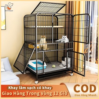  🐕Pets Shop🐈 Chuồng Mèo 2 3 4 Tầng Chuồng Nuôi Mèo Lợi Cho Chó Mèo Quá Khổ Nan Ống Chuồng Mèo 