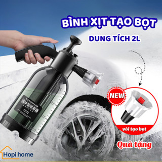  Bình Xịt Tạo Bọt Tuyết Rửa Xe Ô Tô Xe Máy HOPI Kèm Đầu Phun Chắn Gió Bình Tưới Cây Cầm Tay 2L 