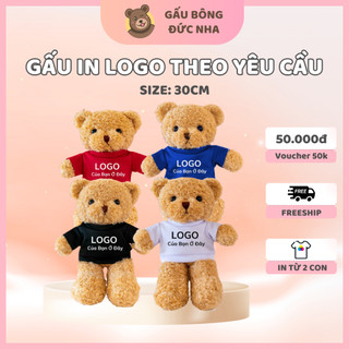  Gấu Bông Teddy Lông Xù Head Tales In Logo Theo Yêu Cầu - Thú Bông Doanh Nghiệp Trường Học Sự Kiện Thương Hiệu 