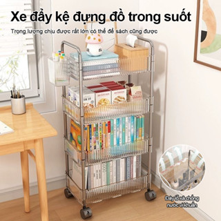 Kệ Để Đồ Trong Suốt Nhiều Tầng Kệ đựng đồ ăn vặt bánh xe dàng di chuyển