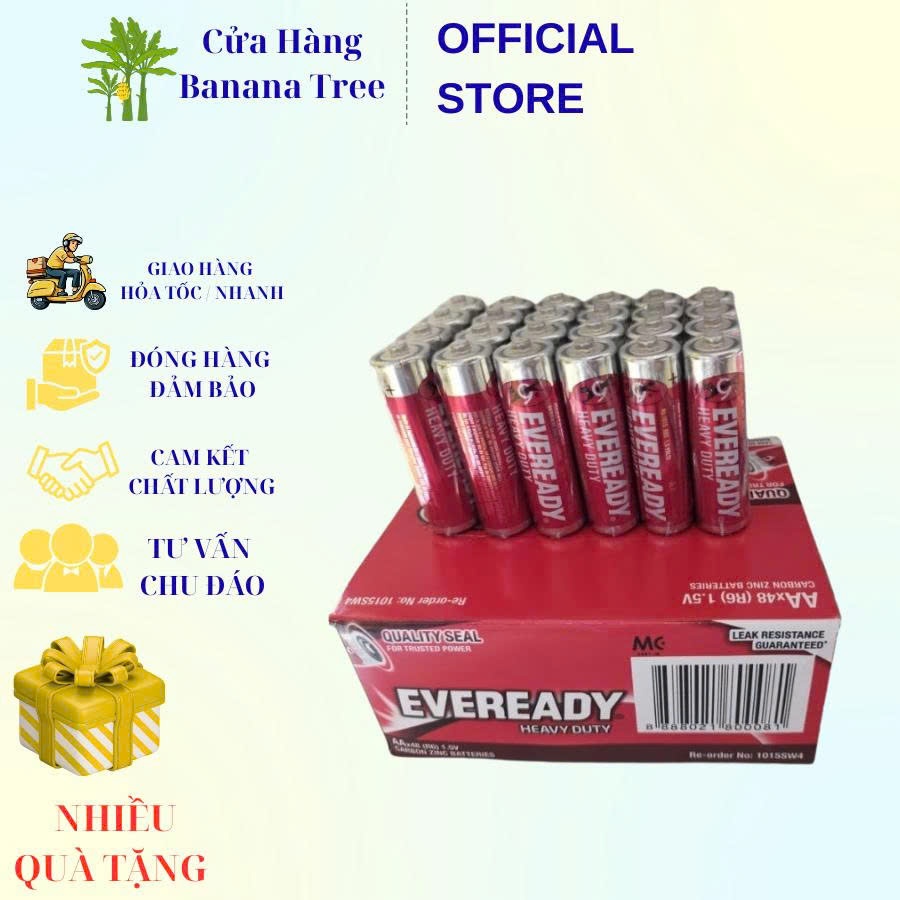 Bộ 4 pin AA va AAA Eveready Heavy  Duty (Đỏ)
