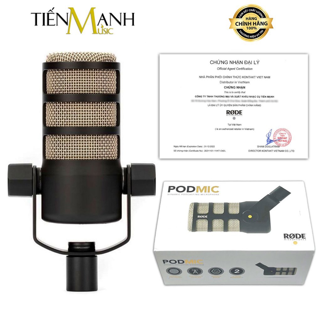 [Chính Hãng] Micro Rode Podmic - Mic Thu Âm Dynamic Podcast Livestream Phòng Thu Studio Microphone P