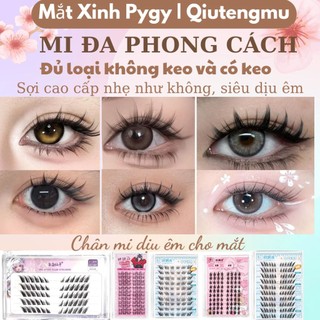  Mi Giả Tự Nhiên Mi Anime Mi Cáo Xéo Mi Cụm Qiutengmu Mi Tách Sợi Lông Mi Giả Có Keo Sẵn Mi Dưới Mi Giả Tự Dính 