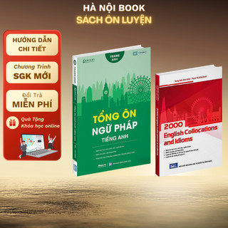 Sách - Combo 2 cuốn Tổng ôn ngữ pháp tiếng anh + 2000 English collocation and idioms - MoonBook