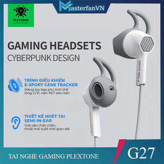  Tai nghe chơi game Plextone G27 trang bị màn loa kép dây chống đứt & chống rối 