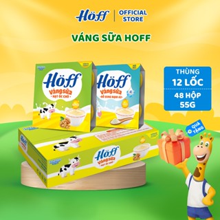 [NEW] Thùng Váng sữa mix vị sữa non, óc chó cao cấp HOFF cho trẻ ăn dặm từ 6 tháng tuổi (12 lốc - 48 hộp/55g)