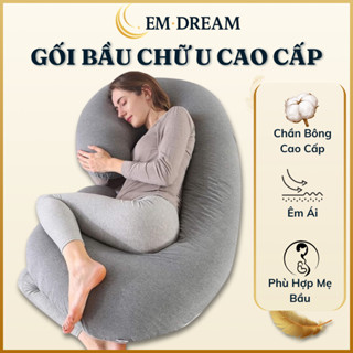 Gối Bầu Chữ C Cho Mẹ Bầu EmDream Gối Ôm Bà Bầu Cao Cấp Êm Ái Hỗ Trợ Giảm Đau Lưng Vai Cổ Cho Mẹ Bầu Giúp Mẹ Bầu Ngủ Ngon