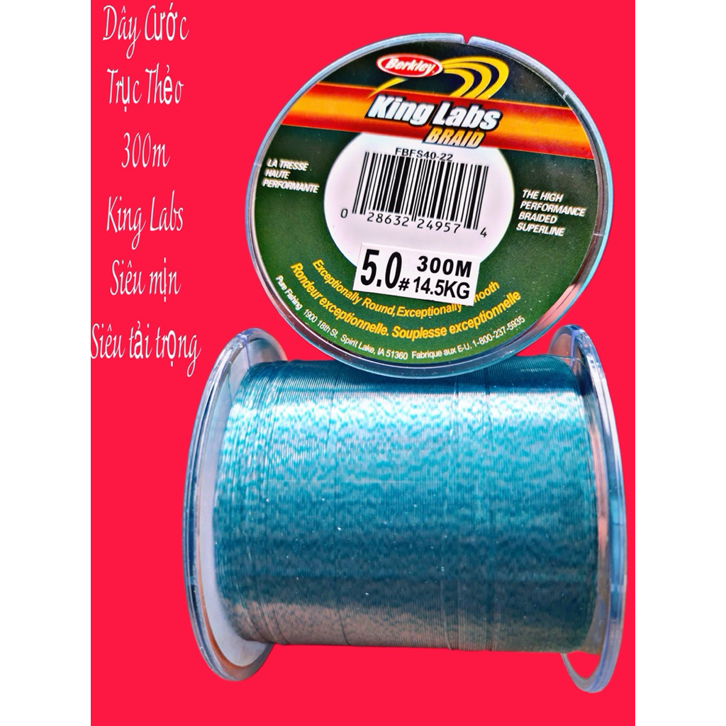 Cước Câu Cá Cao Cấp BERKLEY 300 - Sợi Cước Màu Xanh Nước biển Tàng Hình dưới nước cực kỳ tốt - Sợi c