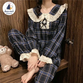  BỘ PIJAMA DÀI CARO CỔ BÈO SIZE 40-58KG ĐỒ BỘ VIỀN BÈO DỄ THƯƠNG ĐỒ NGỦ CARO PHỐI REN 