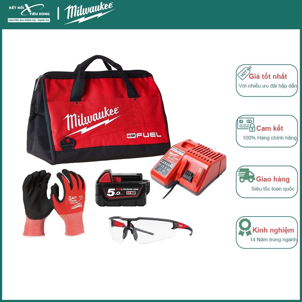 Phụ kiện sạc pin 18V Milwaukee M12-18C, 18FC, M18-B2, M18-B5| Chính hãng, Đổi mới 1 năm | Kết Nối Ti