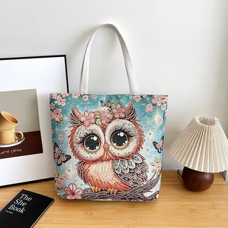  Túi Tote vải Canvas thời trang mới dung tích lớn thêu hai mặt có khoá kéo túi đi chơi túi đựng đồ du lịch cỡ lớn HX405 