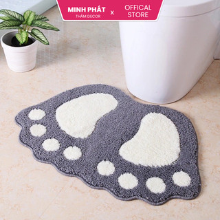  Thảm lau chân thảm chùi chân lông cừu 40x60cm phòng tắm phòng khách decor xinh - Minh Phát P07 