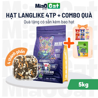 [SEAL 5kg] Hạt LANGLIKE siêu topping cho mèo, 40% đạm, không độn ngũ cốc, chứa thịt gà sấy