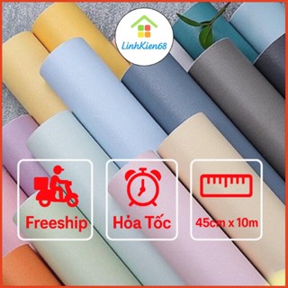 Giấy dán tường màu trơn pastel có sẵn keo khổ rộng 45 cm dài 10 mét / 1 cuộn(decal dán tường)