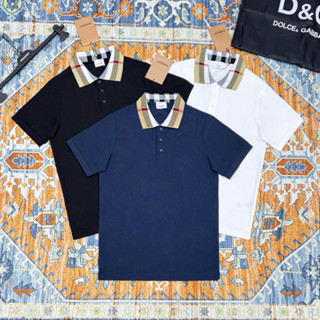  Áo polo nam nữ cổ bẻ BBR classic dệt pha kẻ màu 