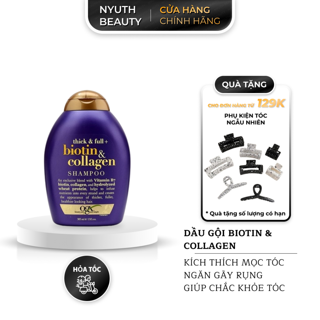 OGX Dầu Gội Biotin & Collagen 385ml (Tím) - XOGX.K102020