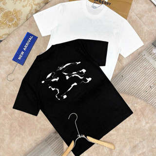 Áo phông nam nữ Premium cotton BBR ngực dệt chữ hãng lưng thêu item ngựa chiến