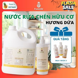  Nước rửa chén bát Fuwa3e hữu cơ Enzyme sinh học organic 3.8L an toàn cho bé bảo vệ da tay 
