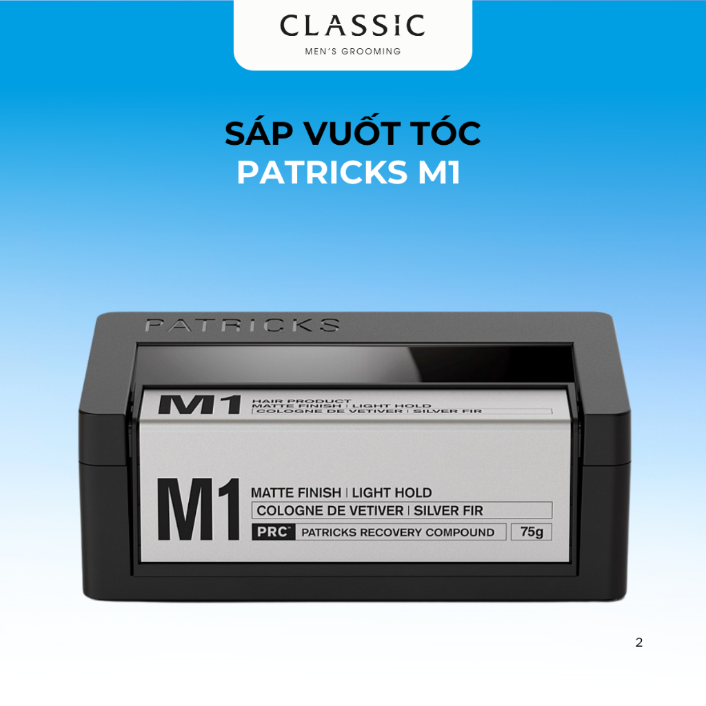 Sáp vuốt tóc PATRICKS M1 Matte Finish | Light Hold