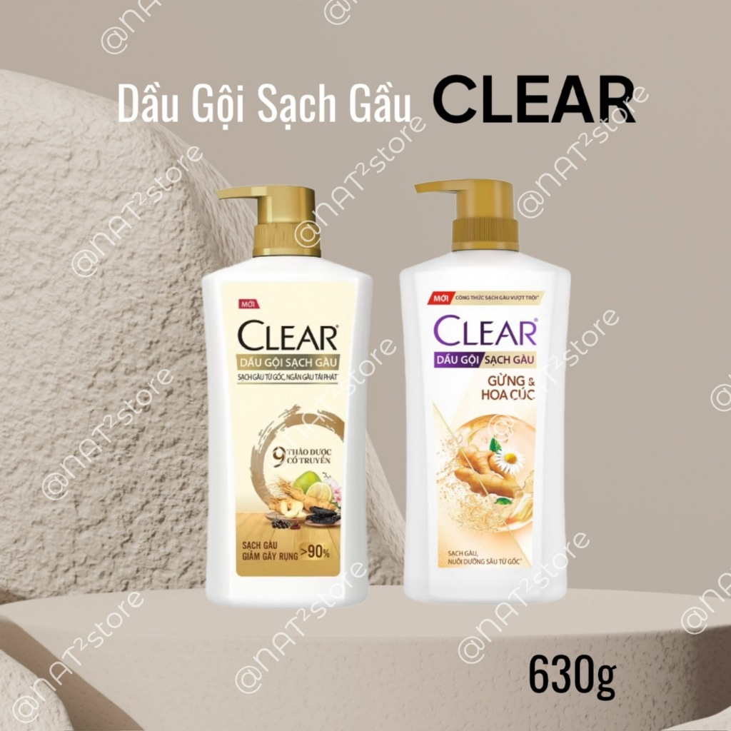 Dầu Gội Sạch Gàu Clear Thảo Dược 630g