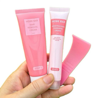 Kem Tẩy Lông Hobebar và lăn khử Giúp Lông Mọc Thưa, Cấp Ẩm, Sáng Da 50g