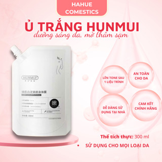 Kem Ủ Trắng, Tắm Trắng HUNMUI dưỡng trắng da toàn thân 300g, Tẩy da chết body bơ bạc hà