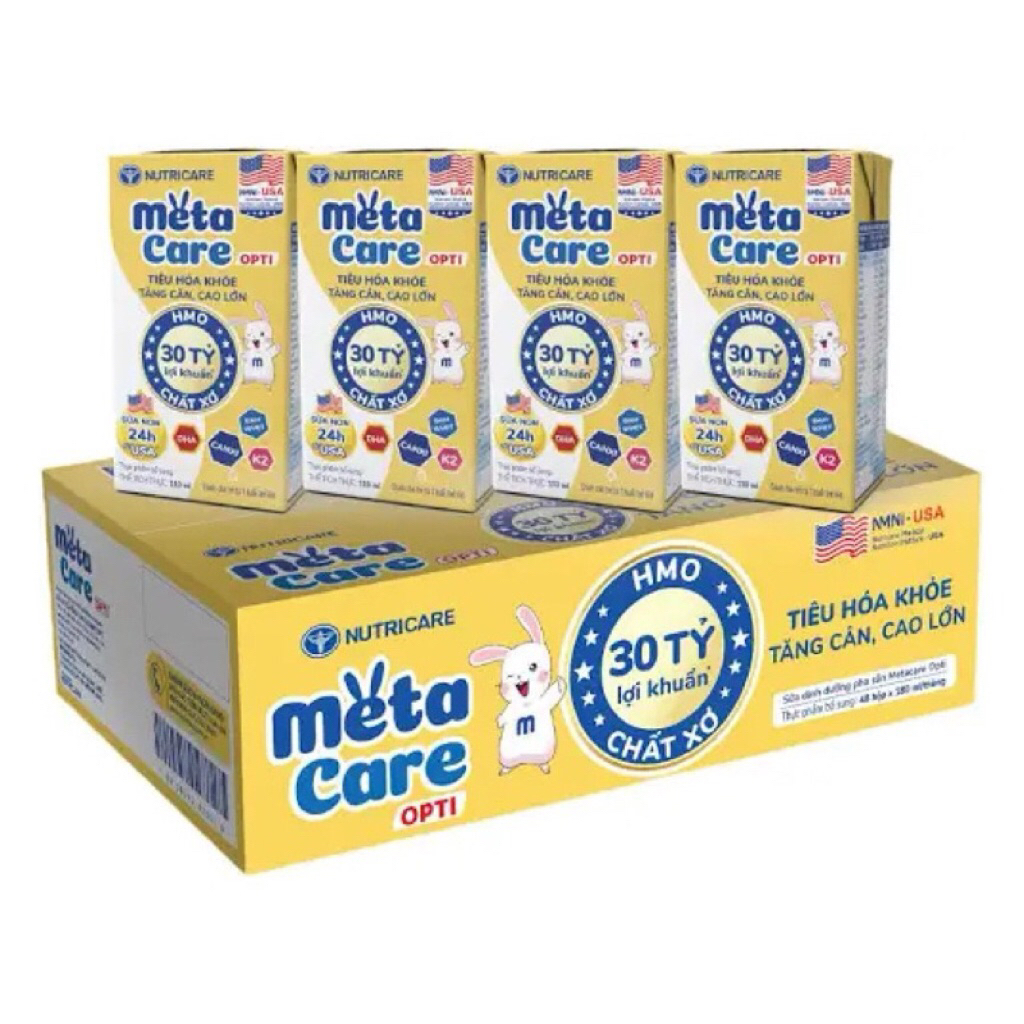 Thùng 48 hộp sữa pha sẵn Metacare opti 110ml