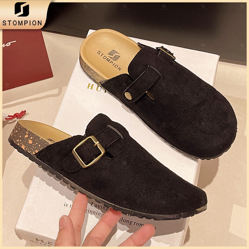 STOMPION Dép sục nam nữ thời trang, kiểu dáng unisex có Đế cao su êm ái dễ phối đồ phù hợp đi làm đi chơi[Tăng 1 size]