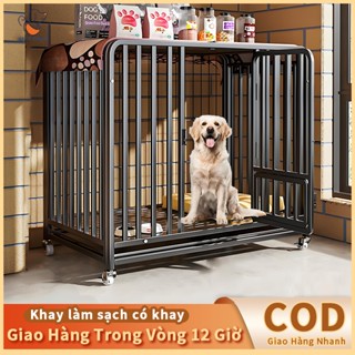  Chuồng Chó Vuông Inox Cao Cấp Size Đại Cho Thú Cưng Lồng Chó Ống Vuông Dày Dặn Chắc Chắn Thép Dày 2.5mm,Chuồng Chó To 